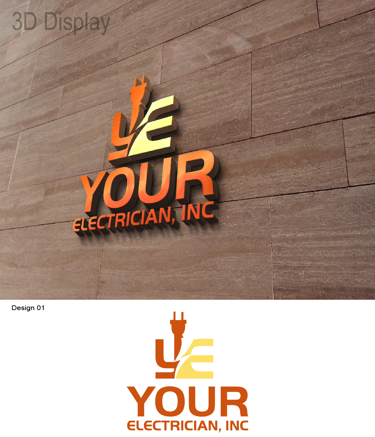 Logo Design by 3Guys for Your Electrician, Inc | Design #12558910