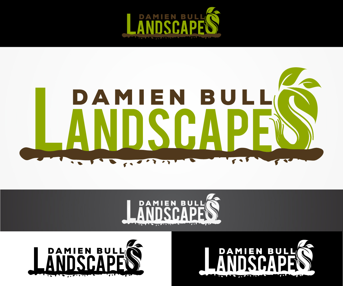 Logo Design by sangeloenriquez for Damien Bull Landscapes | Design #12573702