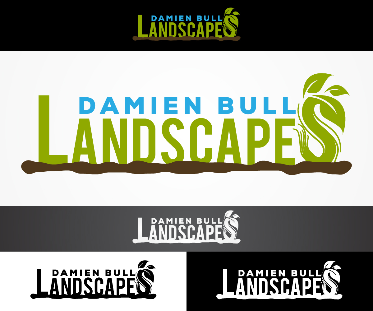 Logo Design by sangeloenriquez for Damien Bull Landscapes | Design #12577268
