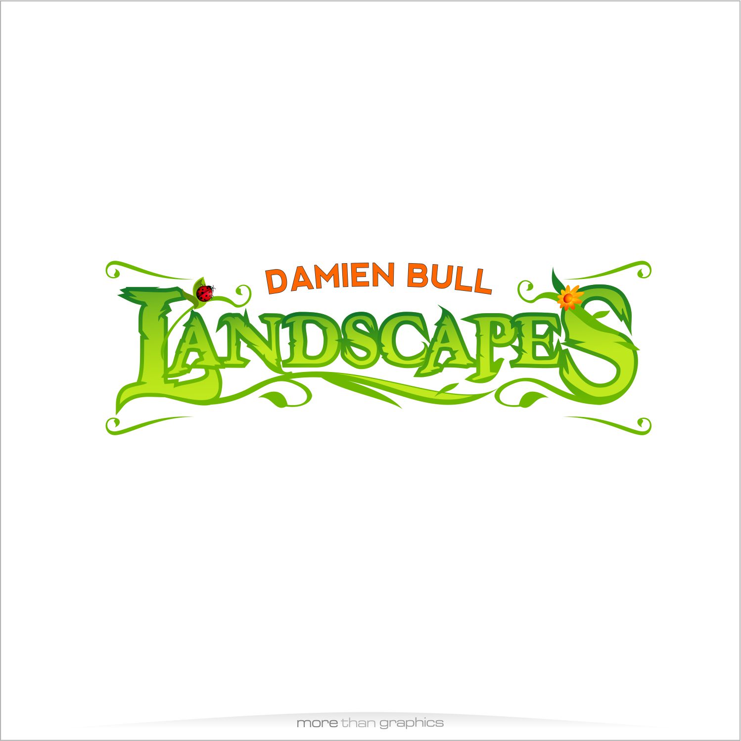 Logo Design by vladst2004 for Damien Bull Landscapes | Design #12577916