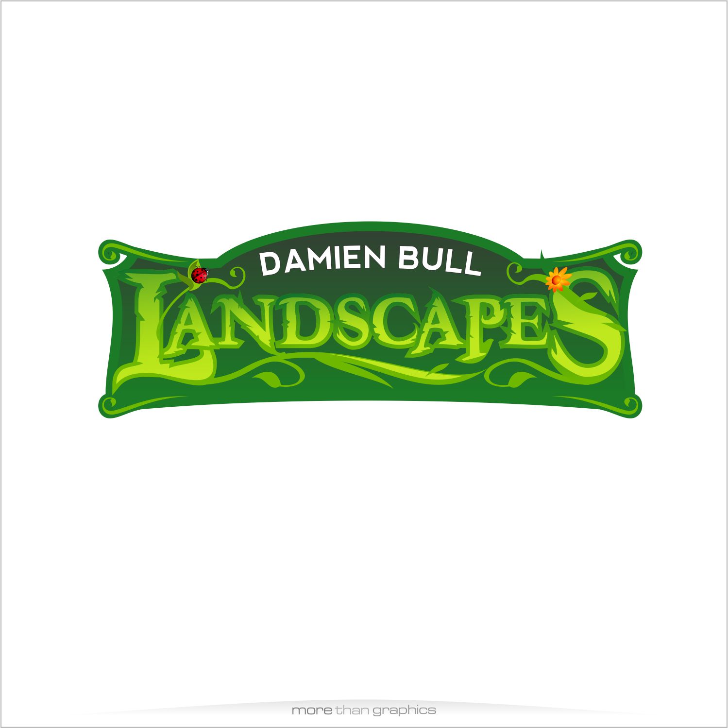 Logo Design by vladst2004 for Damien Bull Landscapes | Design #12577917