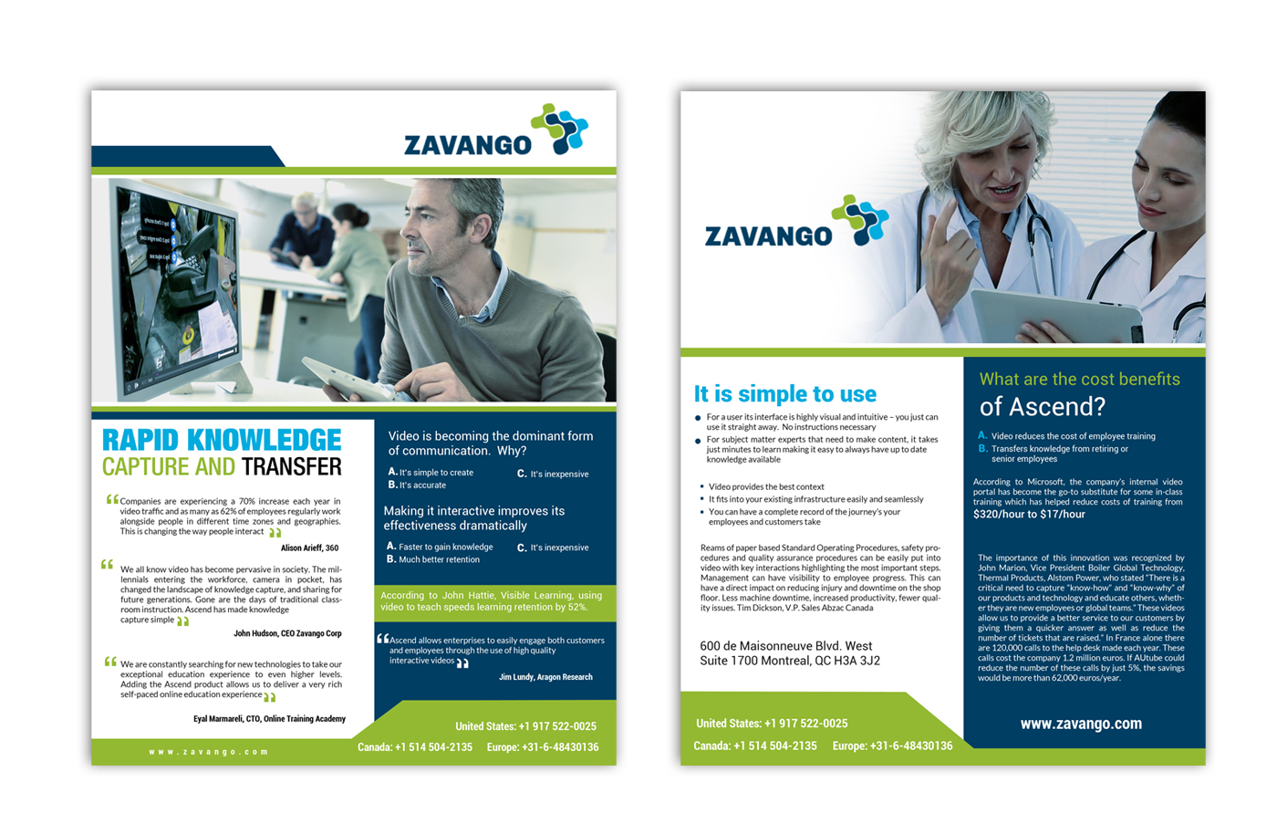Brochure Design by creative.bugs for Zavango Corporation | Design #12526827