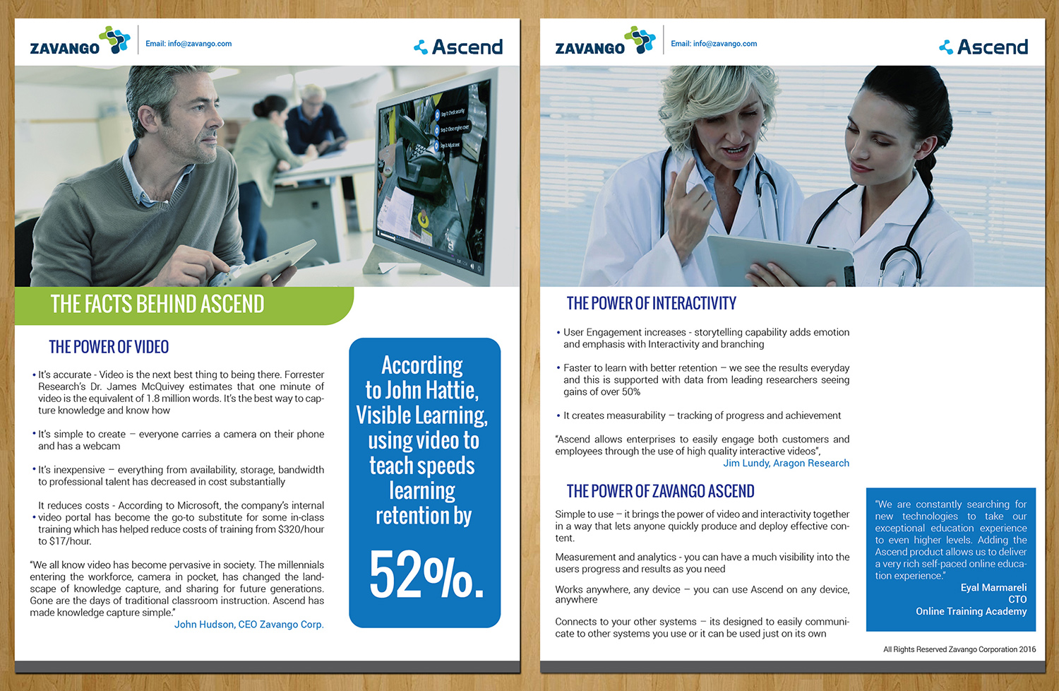 Diseño de Brochure por Designanddevelopment para Zavango Corporation | Diseño: #12574427