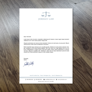Letterhead Design by GMWIRE for Law Offices of Jordan & Associates | Design: #12561535