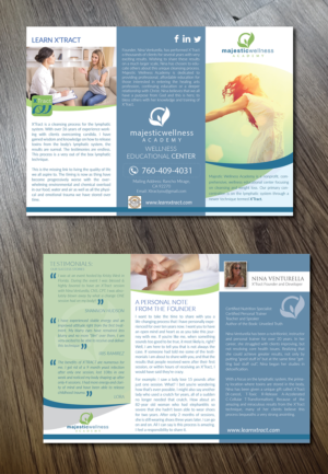 Tri fold brochure for a wellness academy 