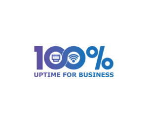 100% uptime for business | Logo Design by FLoc! Studio