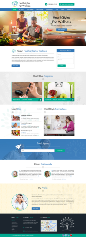 Health Coaching website focused on diabetes management using Ithemes template