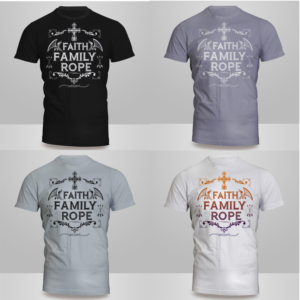 Faith Family Rodeo tee shirt design | Design de T-shirt par Kero