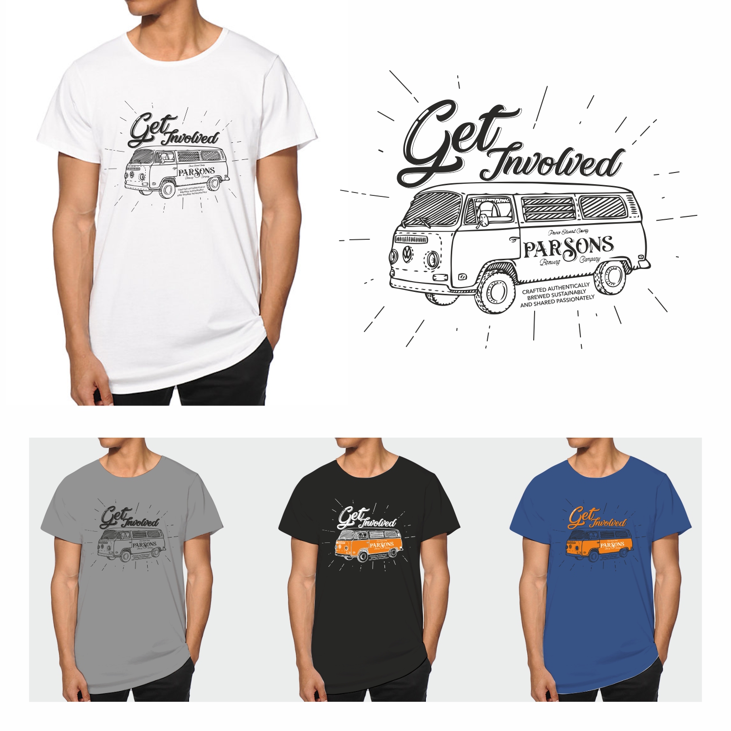 T-shirt Design by Meetra for Parsons Brewing Company | Design #16820325