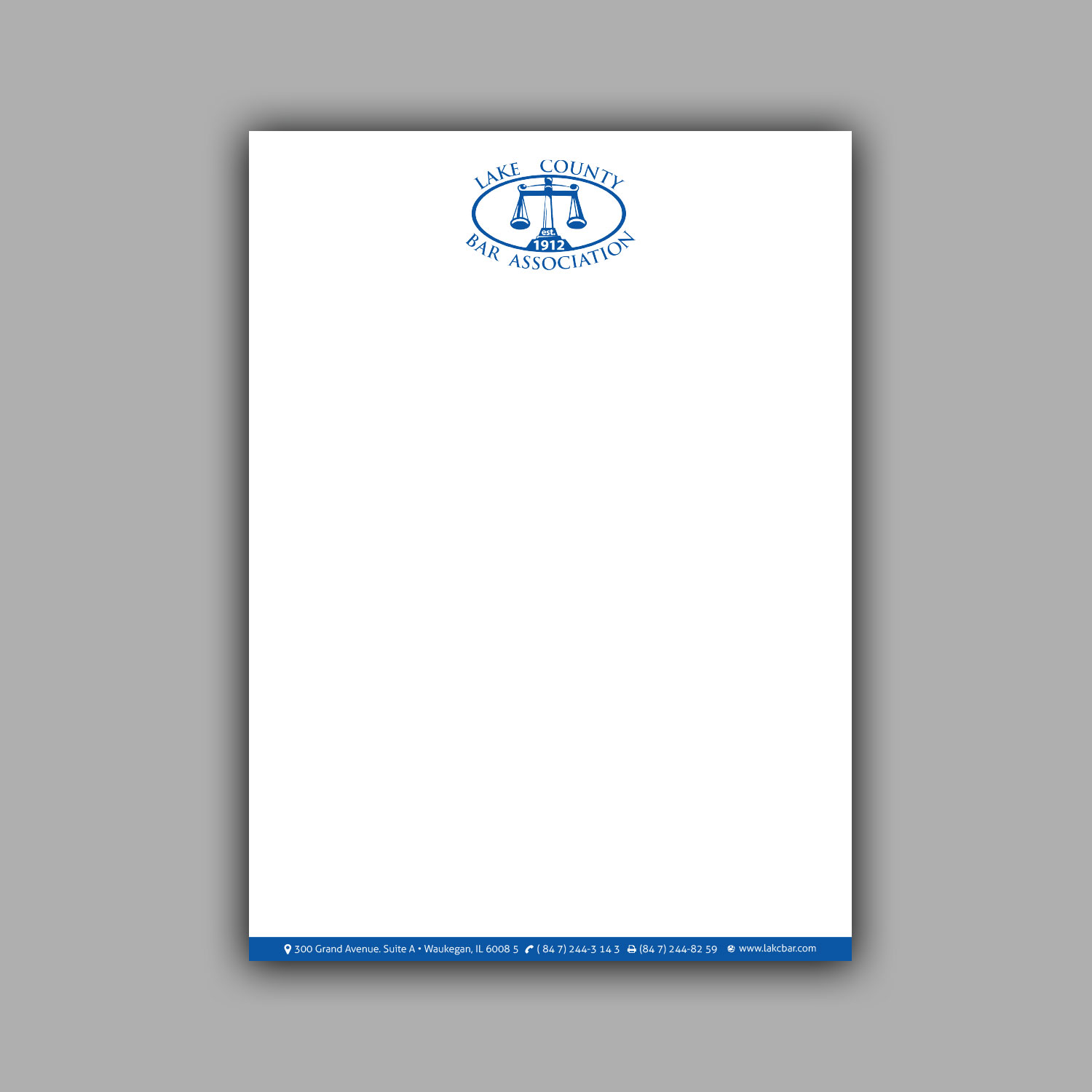 Briefkopf-Design von Right_D für Lake County Bar Association | Design #12656879