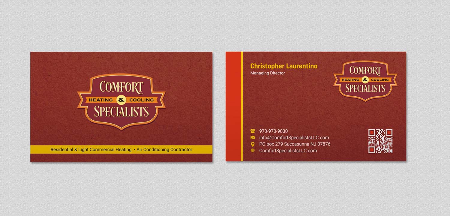 Diseño de Tarjeta de Presentación por INDIAN_Ashok para comfort specialists llc | Diseño #12654556