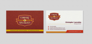 Business Card Design by INDIAN_Ashok for comfort specialists llc | Design: #12654557