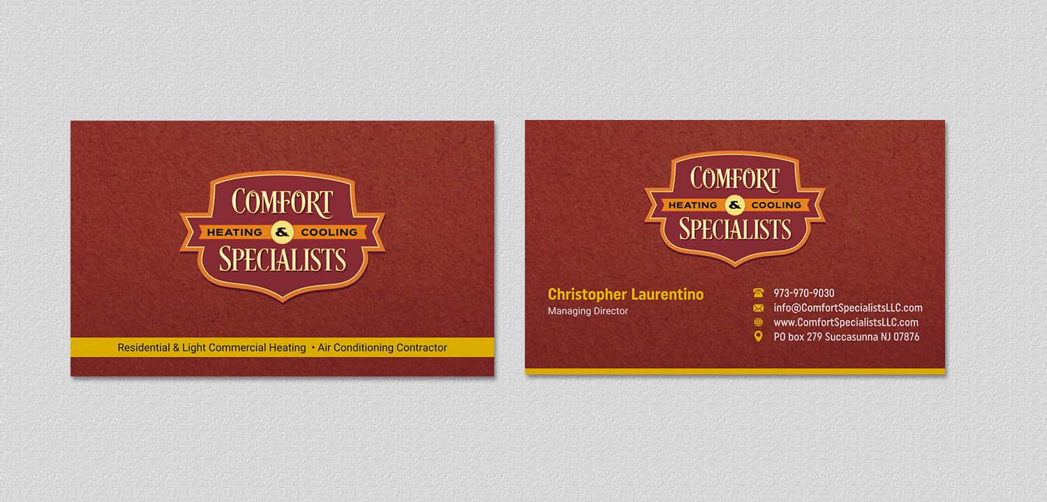 Design de Carte de Visite par INDIAN_Ashok pour comfort specialists llc | Design #12654558