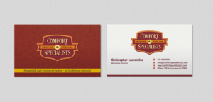 Business Card Design by INDIAN_Ashok for comfort specialists llc | Design: #12654561