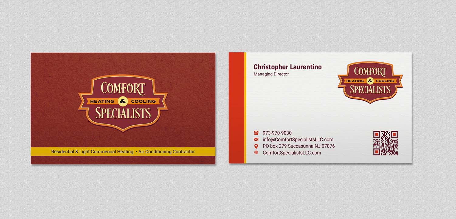 Design de Carte de Visite par INDIAN_Ashok pour comfort specialists llc | Design #12654563