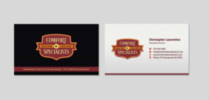 Business Card Design by INDIAN_Ashok for comfort specialists llc | Design: #12654567
