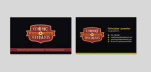 Business Card Design by INDIAN_Ashok for comfort specialists llc | Design: #12654568