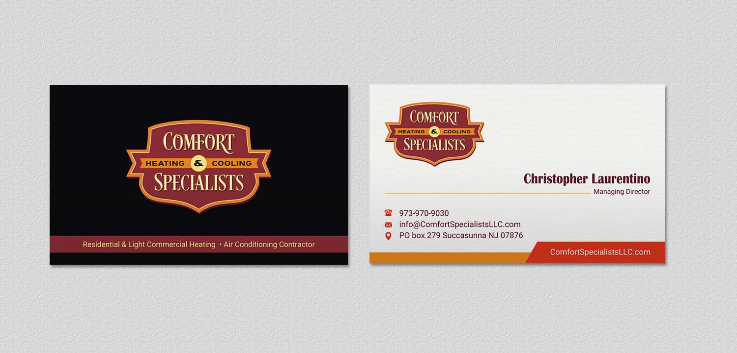 Design de Carte de Visite par INDIAN_Ashok pour comfort specialists llc | Design #12654569