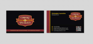 Business Card Design by INDIAN_Ashok for comfort specialists llc | Design: #12654571