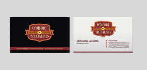Business Card Design by INDIAN_Ashok for comfort specialists llc | Design: #12654572