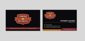 Business Card Design by INDIAN_Ashok for comfort specialists llc | Design: #12654573