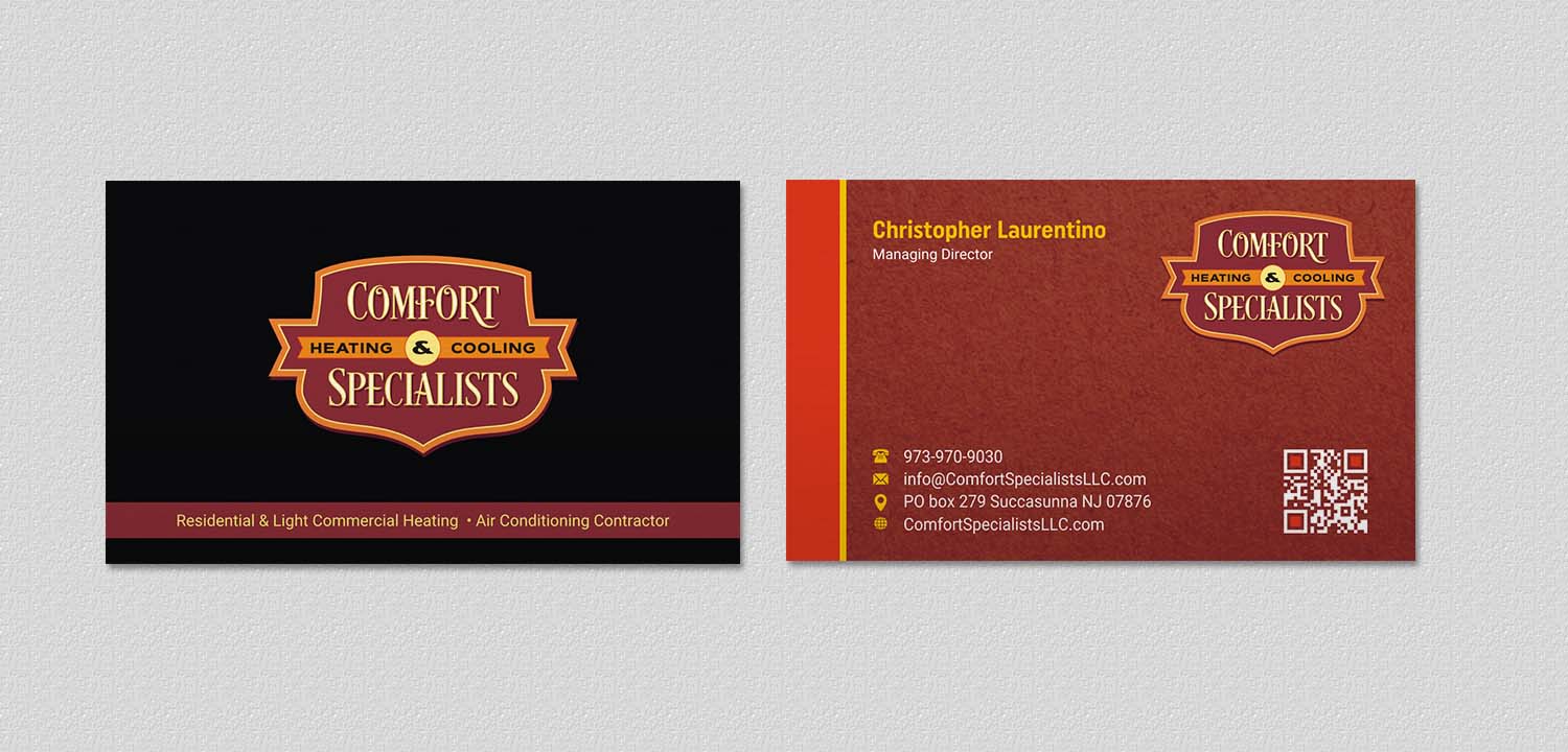 Design de Carte de Visite par INDIAN_Ashok pour comfort specialists llc | Design #12654576