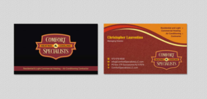 Business Card Design by INDIAN_Ashok for comfort specialists llc | Design: #12654579