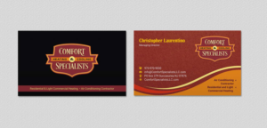 Business Card Design by INDIAN_Ashok for comfort specialists llc | Design: #12654583