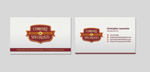 Business Card Design by INDIAN_Ashok for comfort specialists llc | Design: #12654584