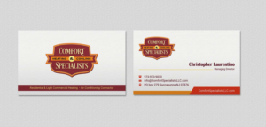 Business Card Design by INDIAN_Ashok for comfort specialists llc | Design: #12654585