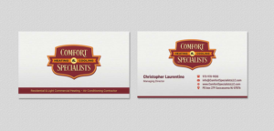 Business Card Design by INDIAN_Ashok for comfort specialists llc | Design: #12654586
