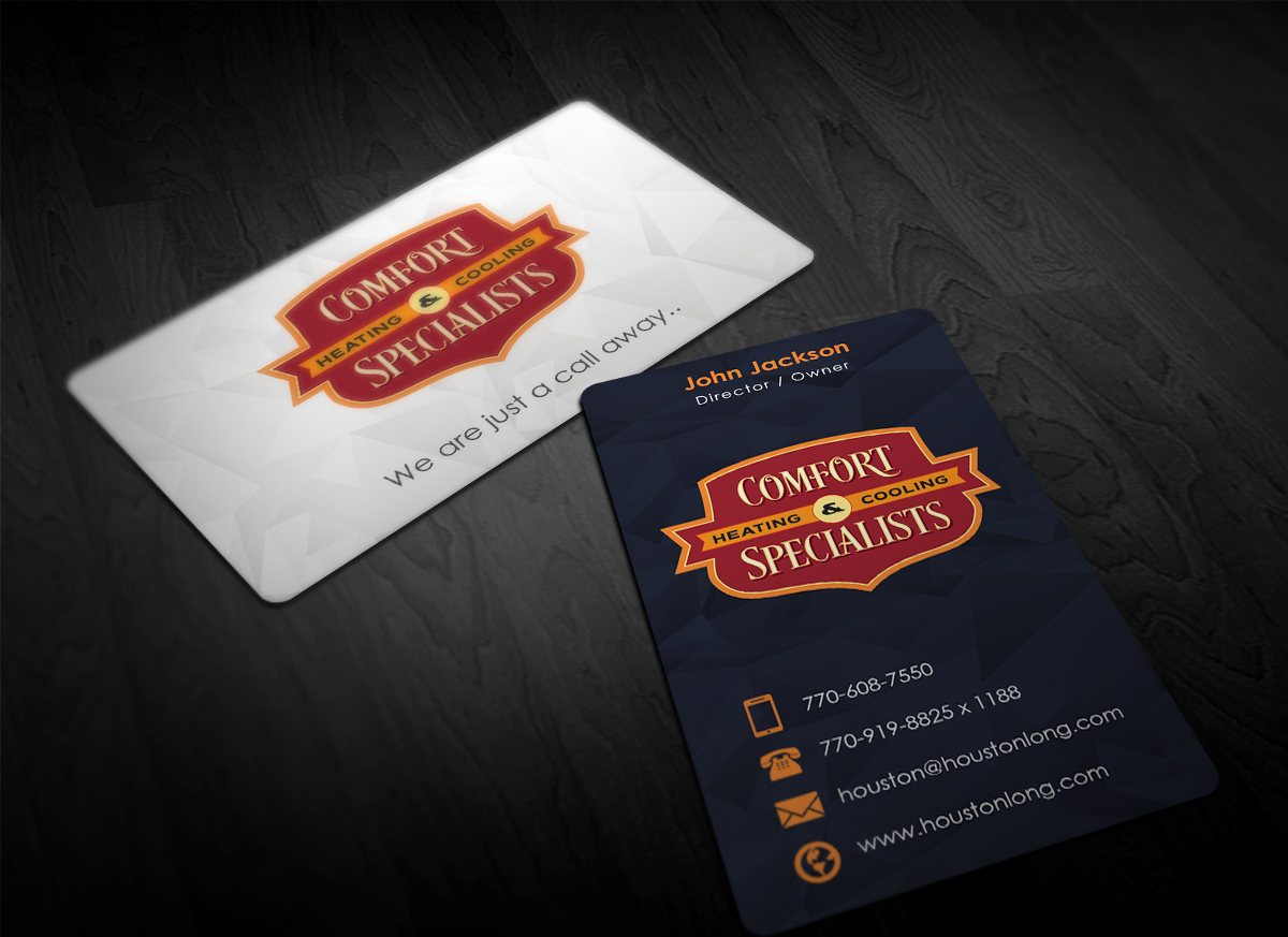 Diseño de Tarjeta de Presentación por Pointless Pixels India para comfort specialists llc | Diseño #12558501