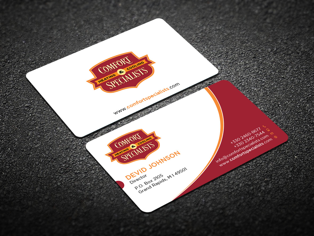 Business Card Design by Verified artistry for comfort specialists llc | Design #12555080