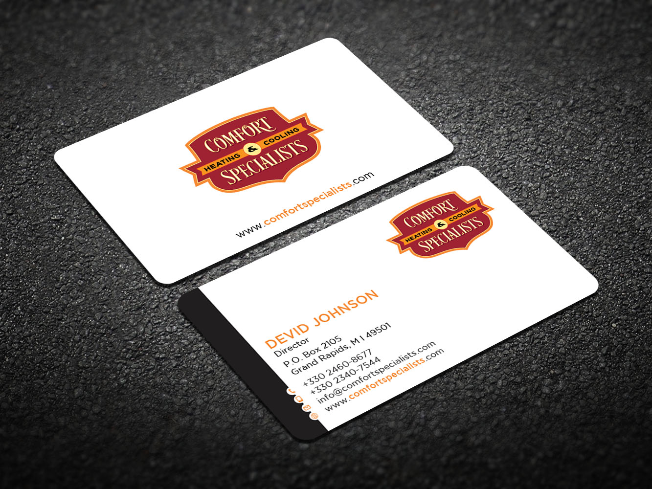Business Card Design by Verified artistry (Design garden) for comfort specialists llc | Design #12555081