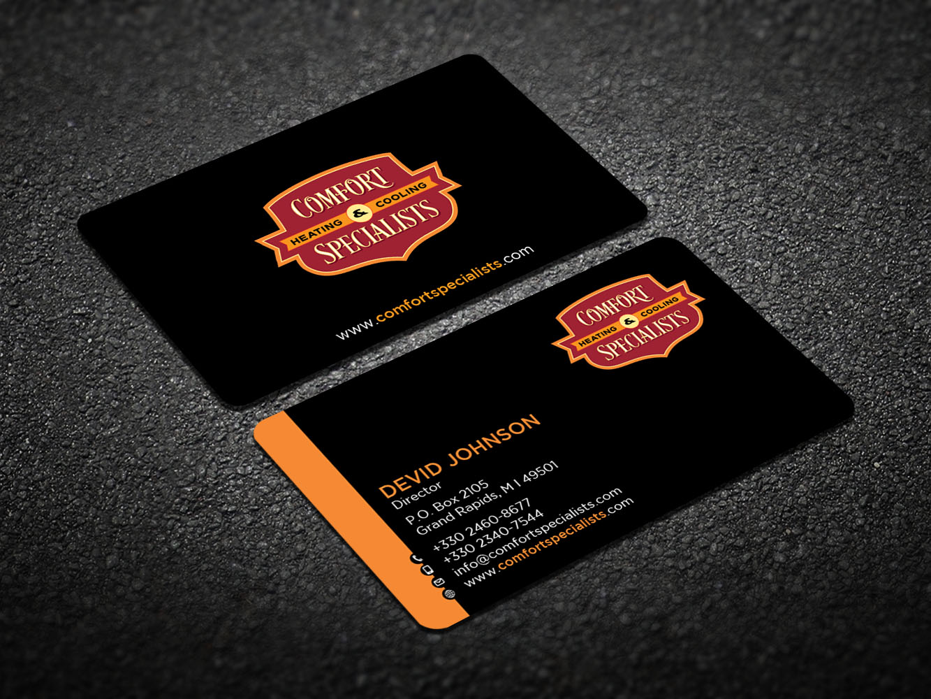 Business Card Design by Verified artistry (Design garden) for comfort specialists llc | Design #12555085
