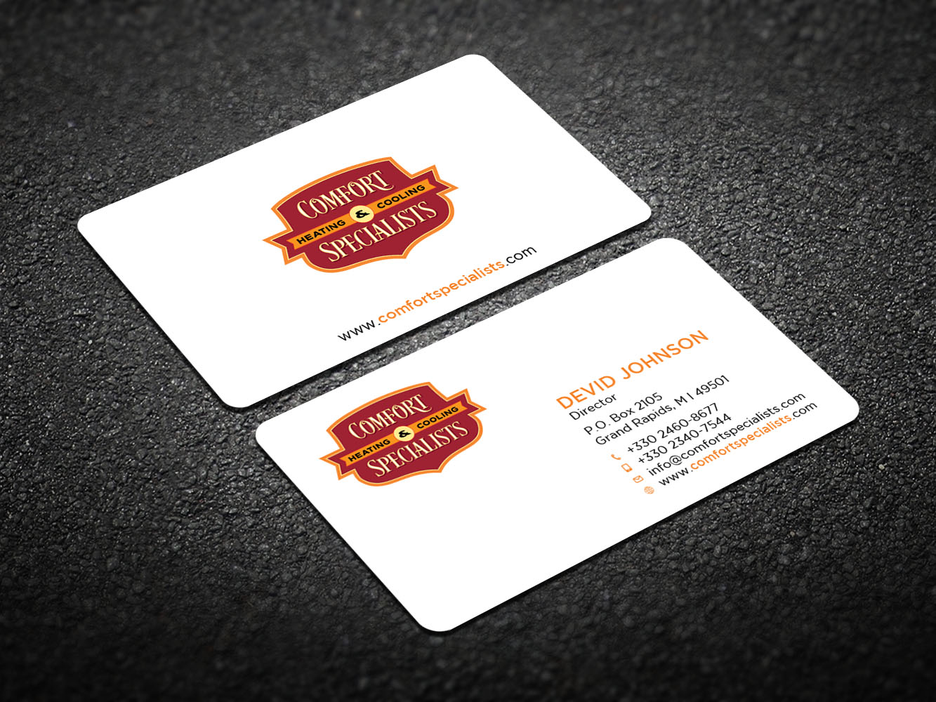 Business Card Design by Verified artistry (Design garden) for comfort specialists llc | Design #12555093