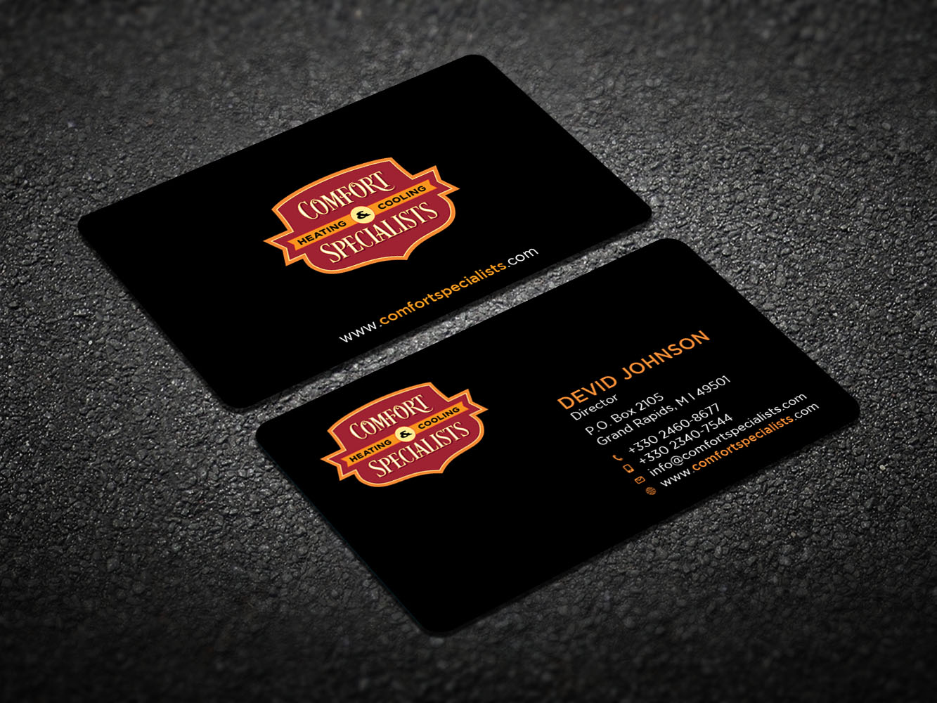 Business Card Design by Verified artistry (Design garden) for comfort specialists llc | Design #12555094