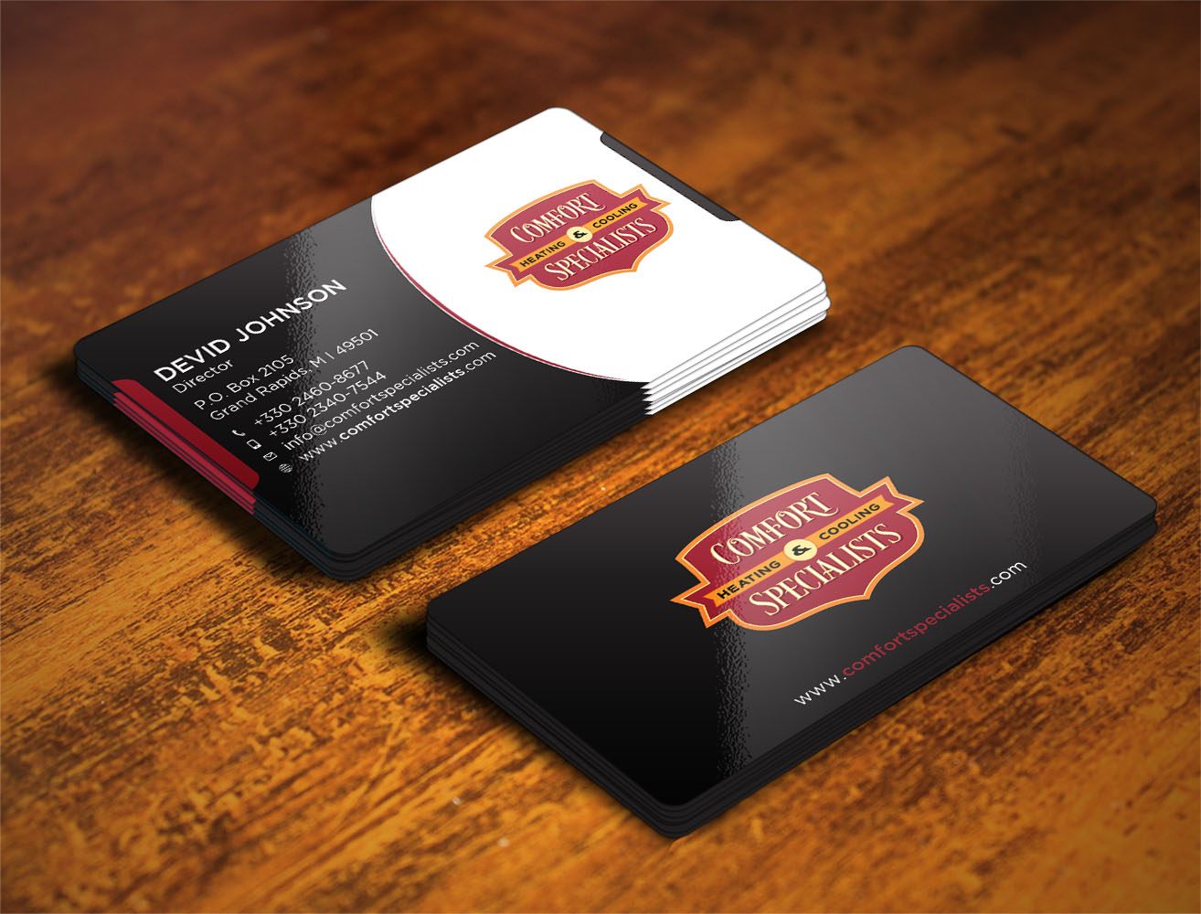 Visitenkarten-Design von Verified artistry (Design garden) für comfort specialists llc | Design #12555112