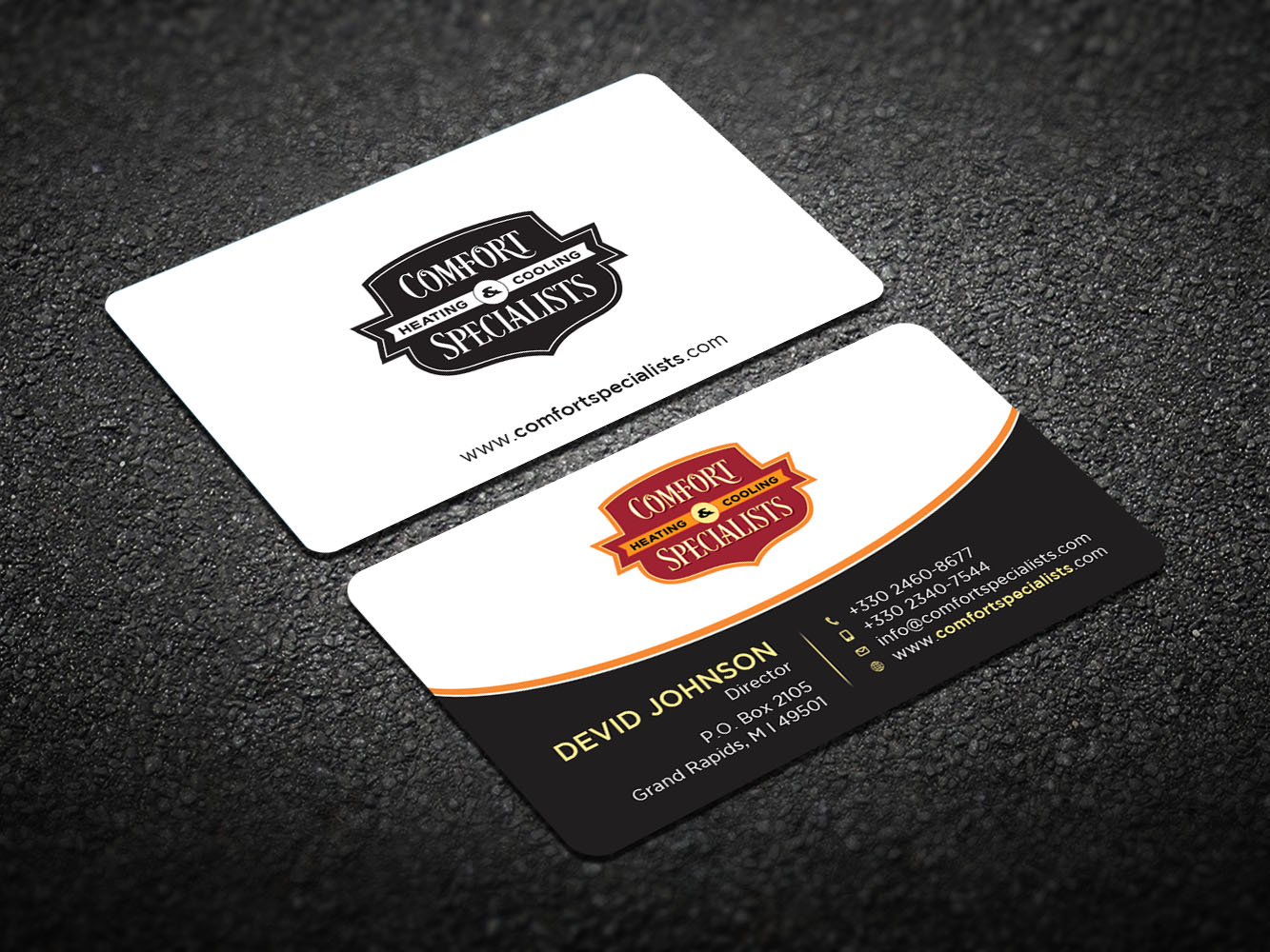 Business Card Design by Verified artistry (Design garden) for comfort specialists llc | Design #12579276