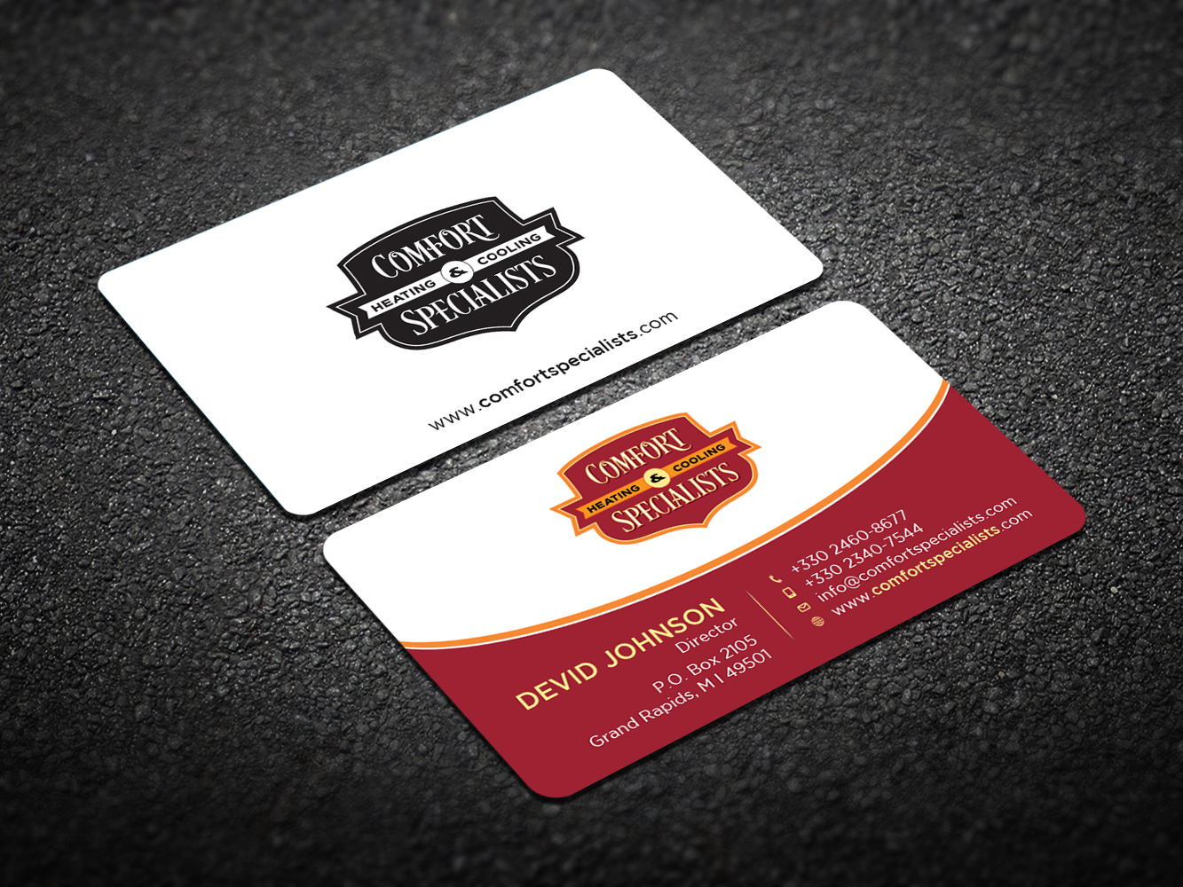 Business Card Design by Verified artistry (Design garden) for comfort specialists llc | Design #12579278