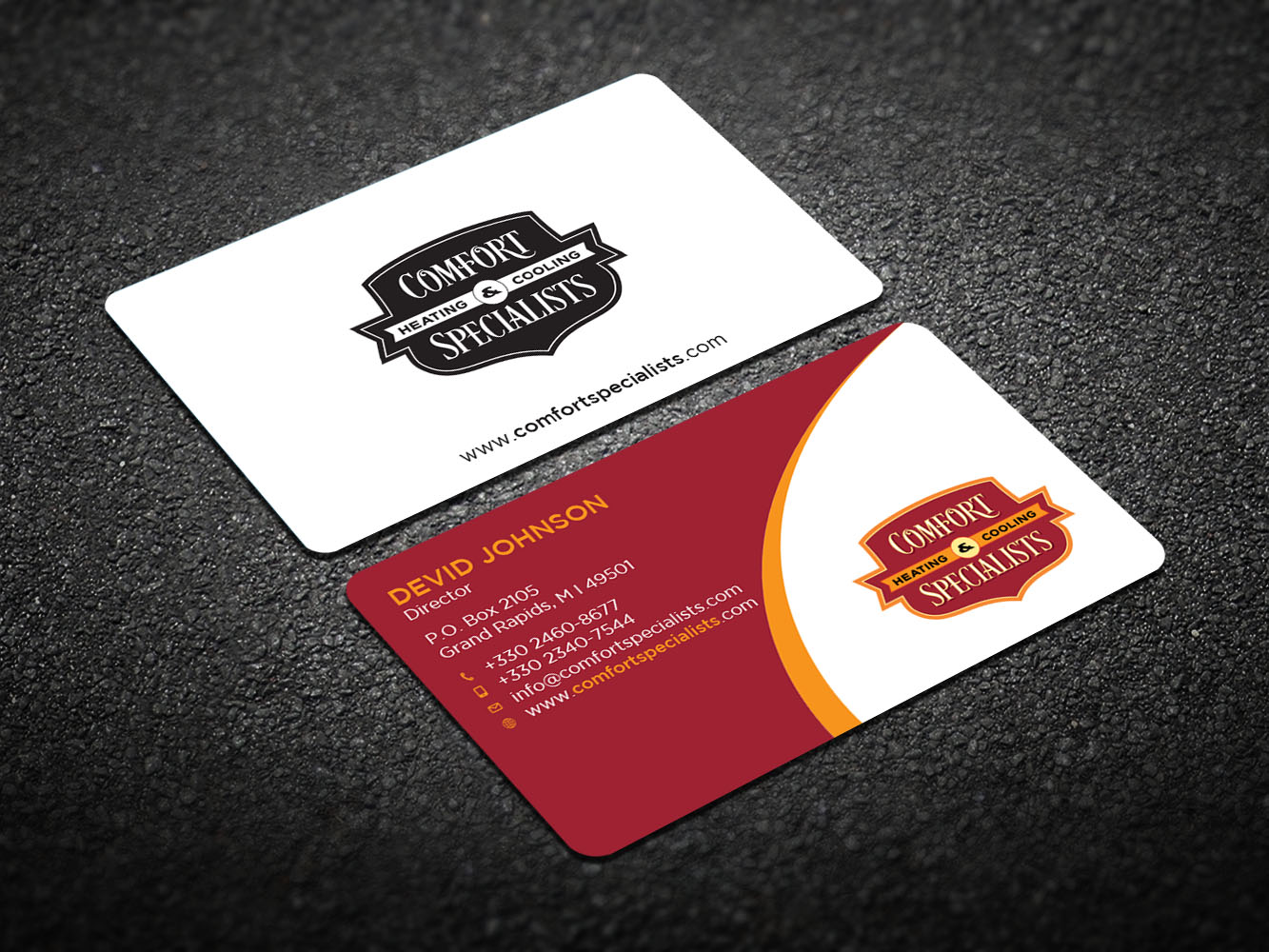 Design de Carte de Visite par Verified artistry (Design garden) pour comfort specialists llc | Design #12579280