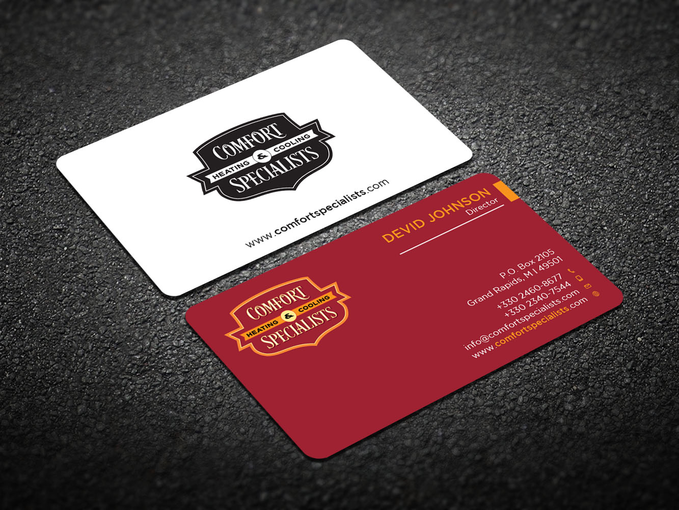 Diseño de Tarjeta de Presentación por Verified artistry (Design garden) para comfort specialists llc | Diseño #12579287