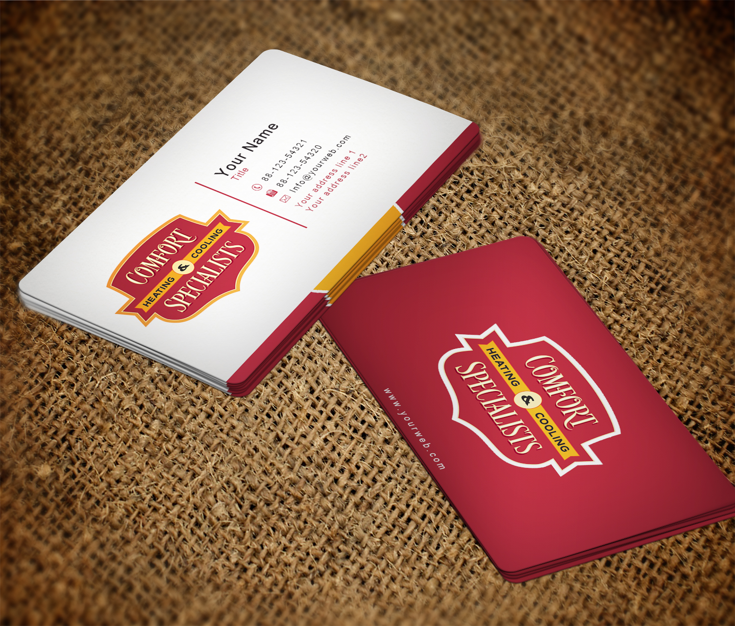 Business Card Design by EWS Webs for comfort specialists llc | Design #12556092