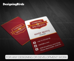 Business Card Design by Designing Birds for comfort specialists llc | Design: #12550520