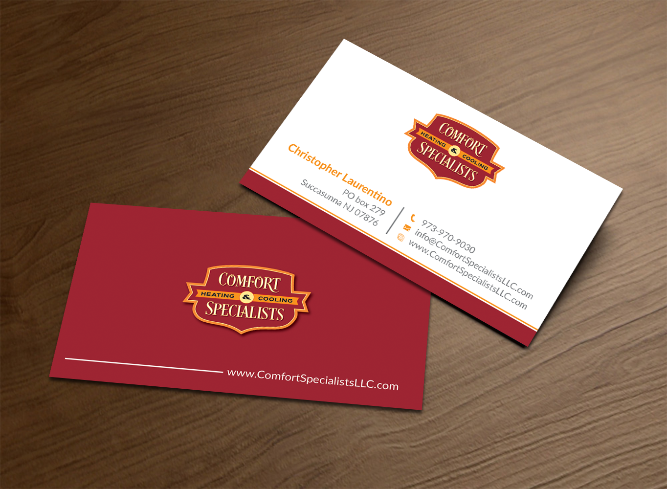 Business Card Design by AFHUN for comfort specialists llc | Design #12628189