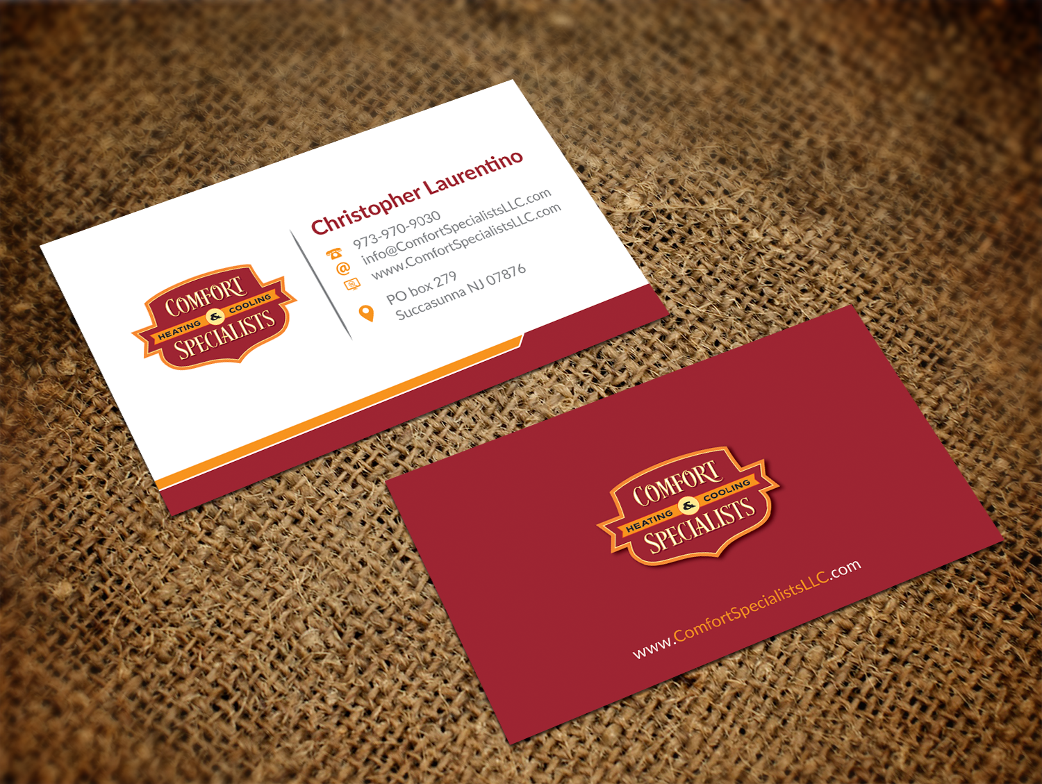 Business Card Design by AFHUN for comfort specialists llc | Design #12628203
