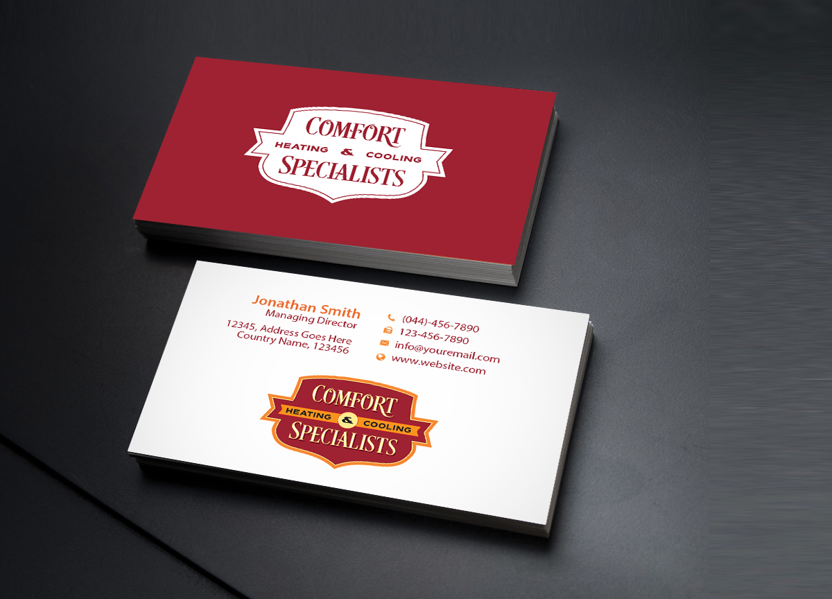 Business Card Design by Creations Box 2015 for comfort specialists llc | Design #12558197