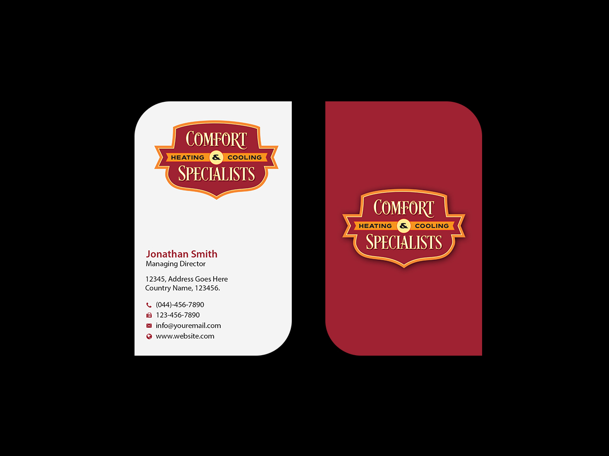 Business Card Design by Creations Box 2015 for comfort specialists llc | Design #12558205