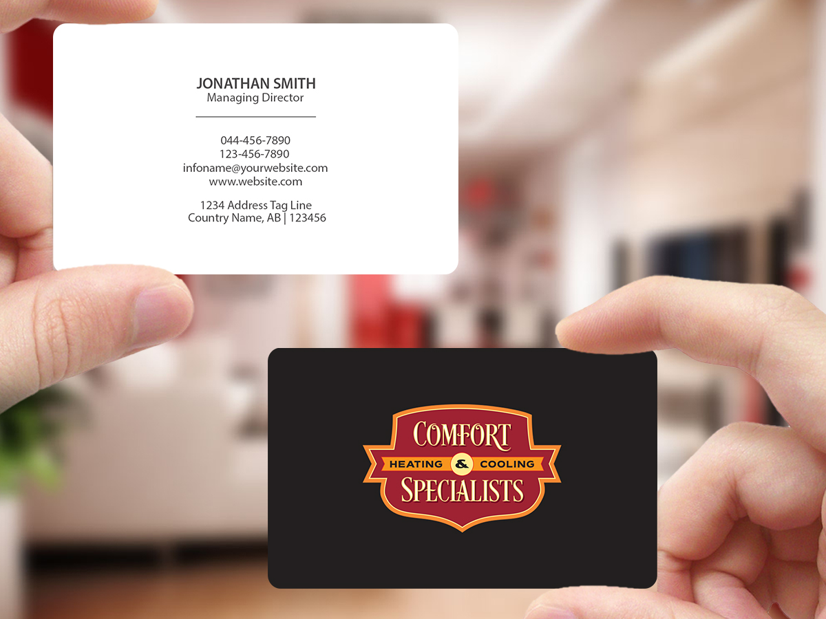 Business Card Design by Creations Box 2015 for comfort specialists llc | Design #12558206