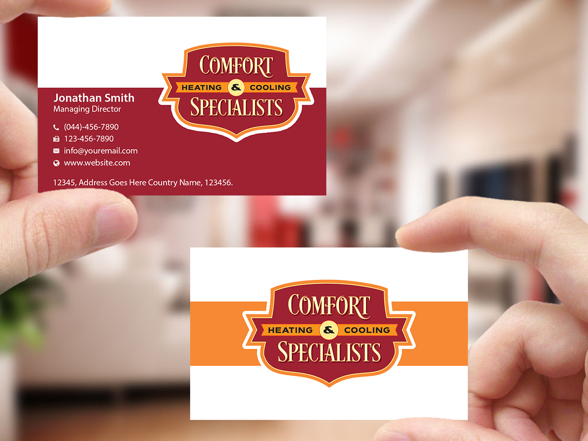 Business Card Design by Creations Box 2015 for comfort specialists llc | Design #12558207